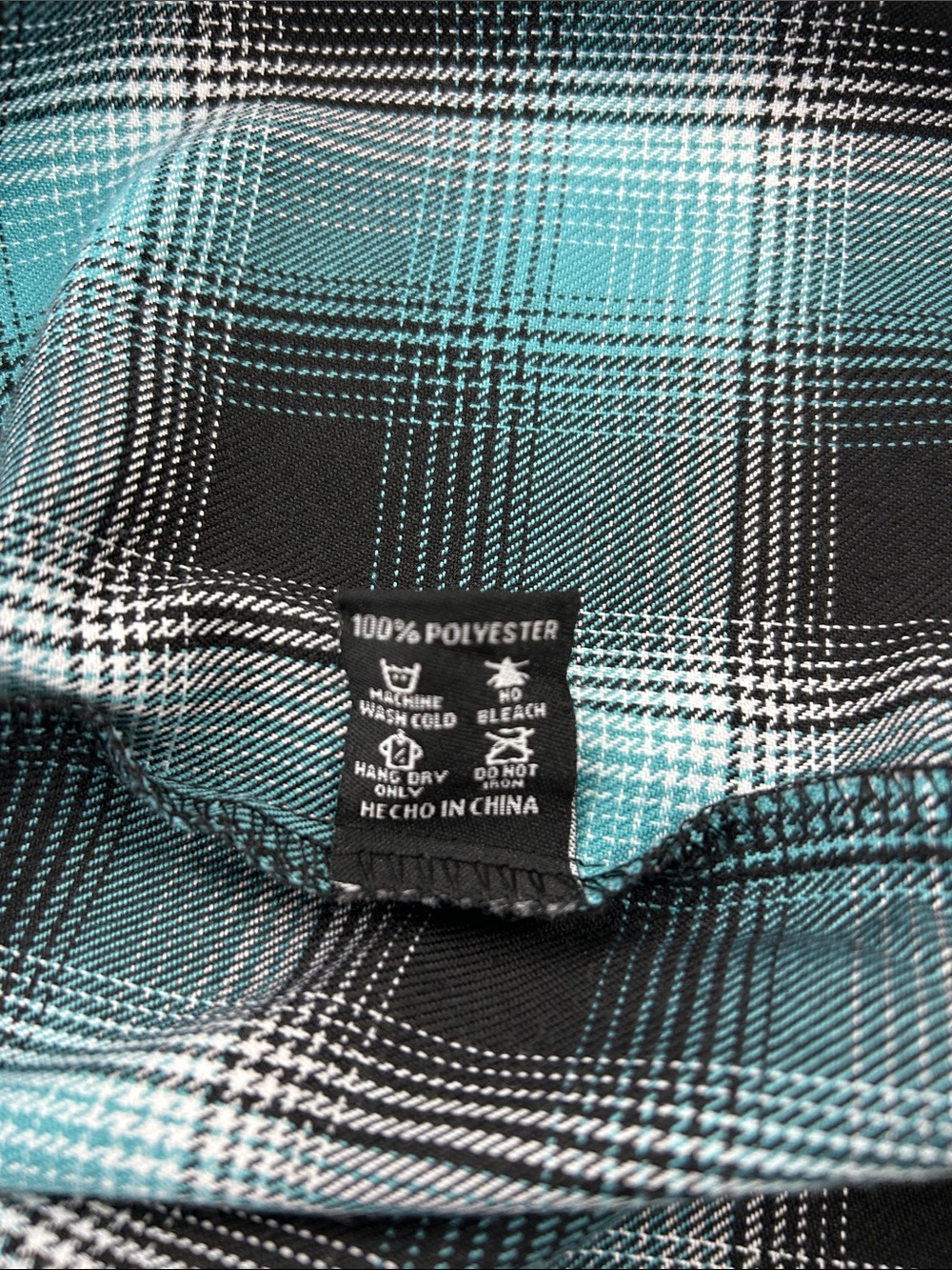 DIXXON Pensacola Flannel Plaid Shirt Men's Biker Blue Black 3X Lumberjack Punk - Picture 5 of 10